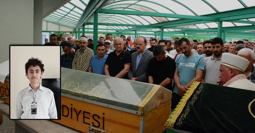 Metruk evdeki göçükte ölen 15 yaşındaki Ömer Faruk son yolculuğuna uğurlandı