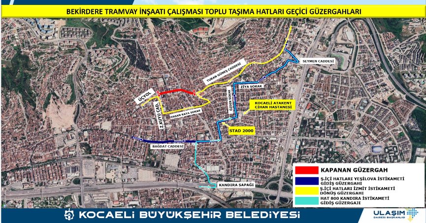 Ulaşım güzergah değişikliği yapıldı