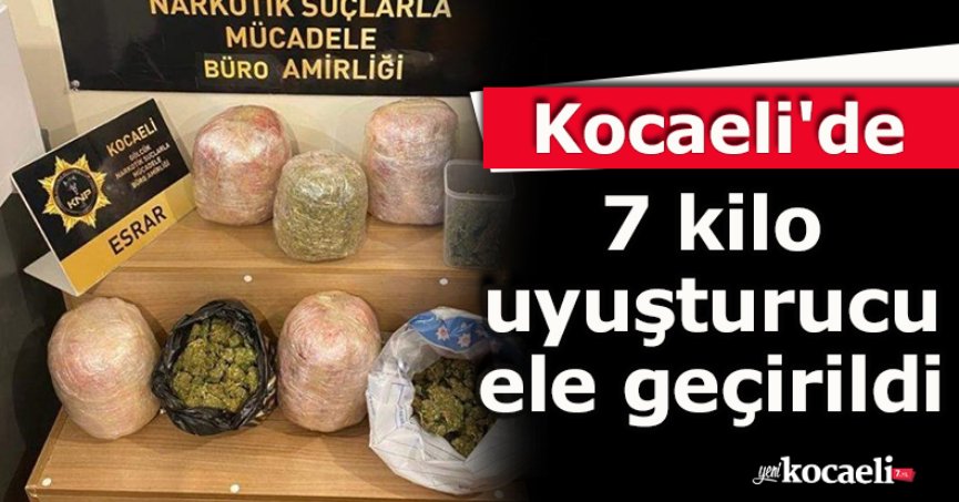 Kocaeli'de 7 kilo uyuşturucu ele geçirildi
