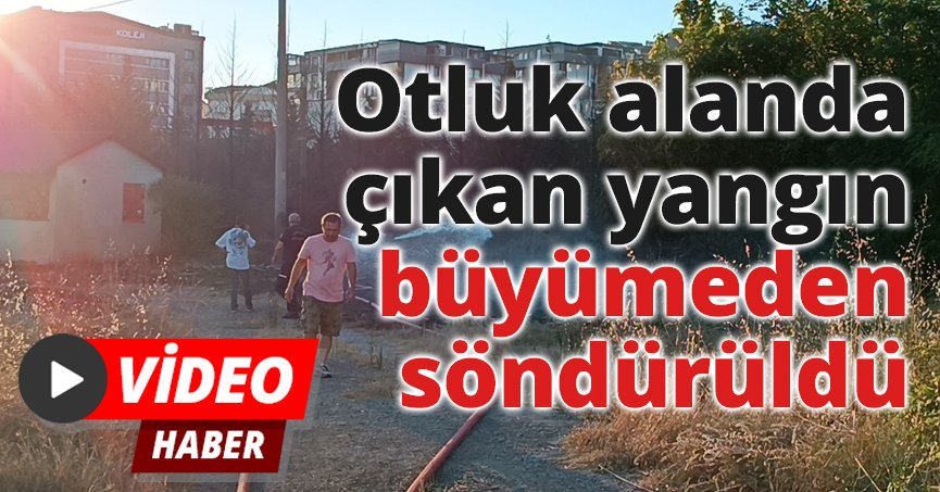 Otluk alanda çıkan yangın büyümeden söndürüldü