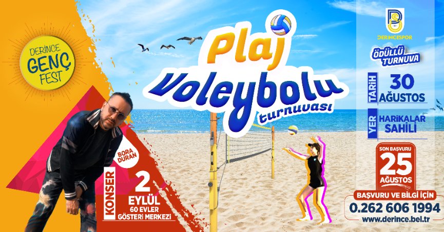 Plaj Voleybolu Turnuvasına kayıtlar devam ediyor