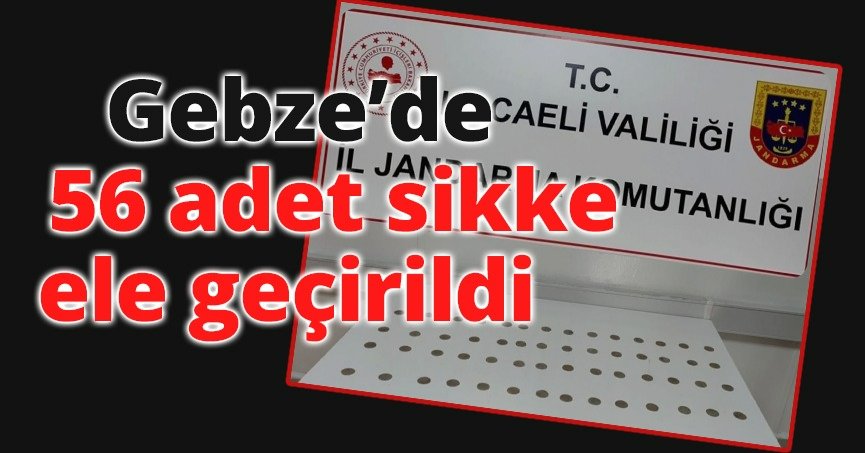 Gebze’de 56 adet sikke ele geçirildi