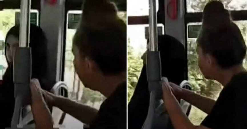 Çarşaflı kadına hakaret eden  kadın gözaltına alındı