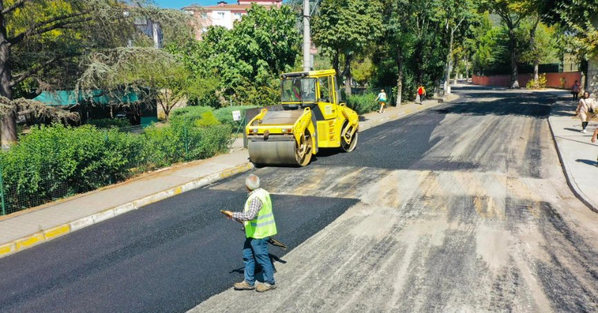 İbn-i Sina Caddesi’ne 500 ton asfalt serildi