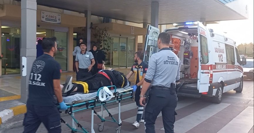 Hızlı trenden inerken hastanelik oldu