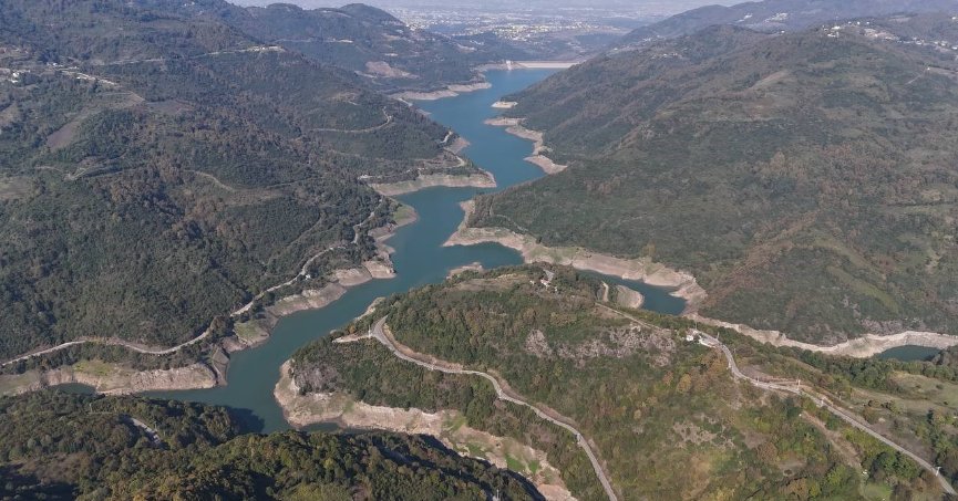 Yağışlar olmayınca Yuvacık Barajı'nda su seviyesi düştü