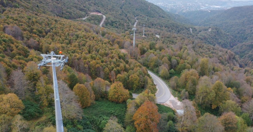 Teleferikte direkler tamam sıra taşıyıcı halatlara geldi
