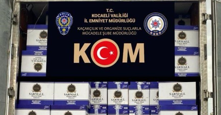 Durdurulan araçtan 8 milyon 300 bin gümrük kaçağı makaron çıktı