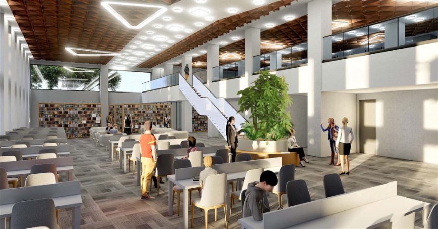 Darıca Millet Kıraathanesine modern kütüphane