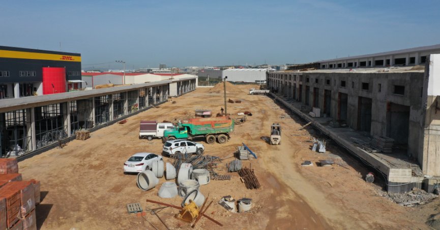 Yeni hal binasında ilerleme; % 55