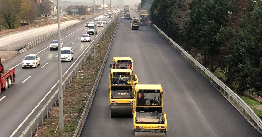 Stadyum yolunda D-100 Ankara yönü asfaltlandı