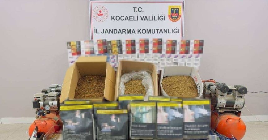 Kocaeli'de gümrük kaçağı 48 bin dolu ve boş makaron ele geçirildi