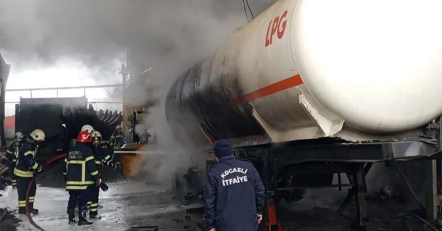 LPG tankı patladı, bir işçi yaralandı