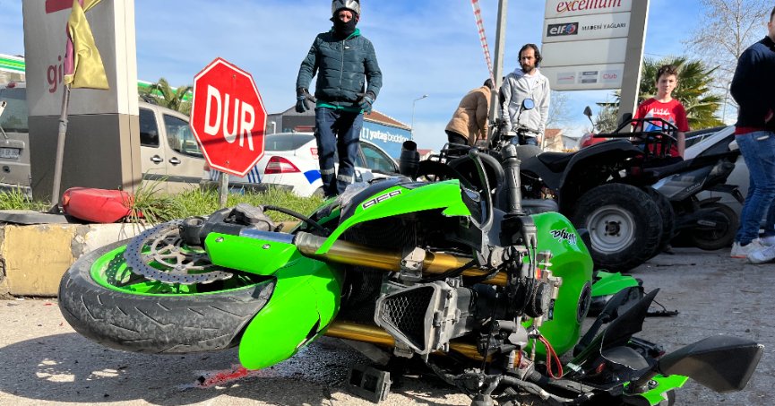 Çarptığı yaya öldü, motosikletli ise ağır yaralandı