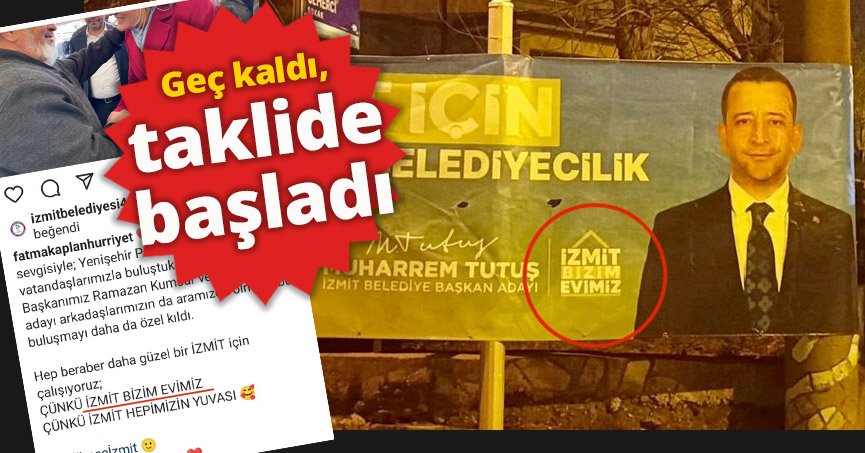 Geç kaldı, taklide başladı