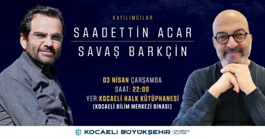 Büyükşehir yazar Barkçin'i okurlarıyla buluşturacak