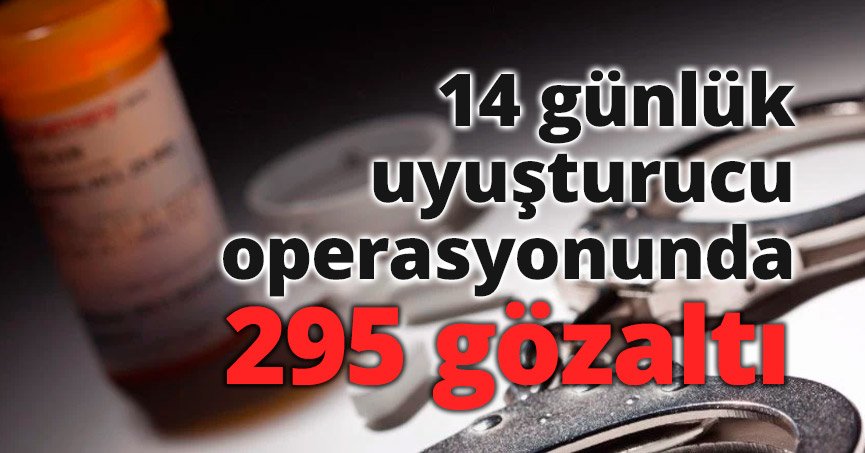 14 günlük uyuşturucu operasyonunda 295 gözaltı