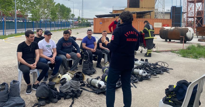 Tekirdağ’dan gelip itfaiyeden eğitim aldılar