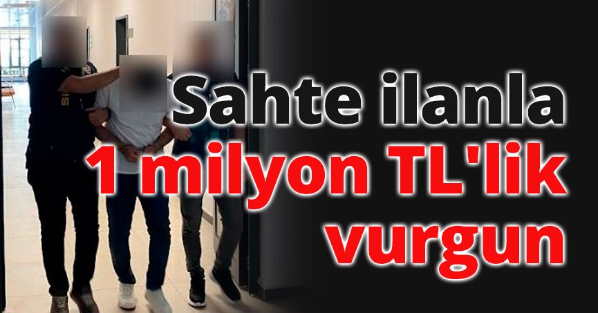 Sahte ilanla 1 milyon TL'lik vurgun