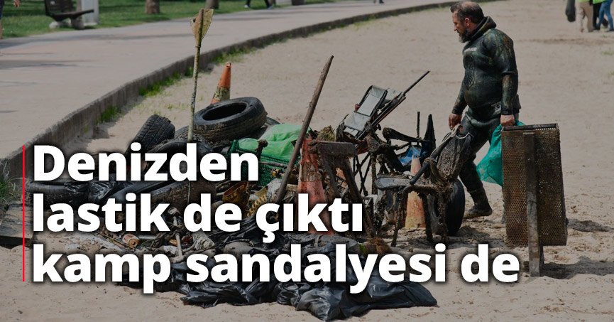 Denizden lastik de çıktı kamp sandalyesi de