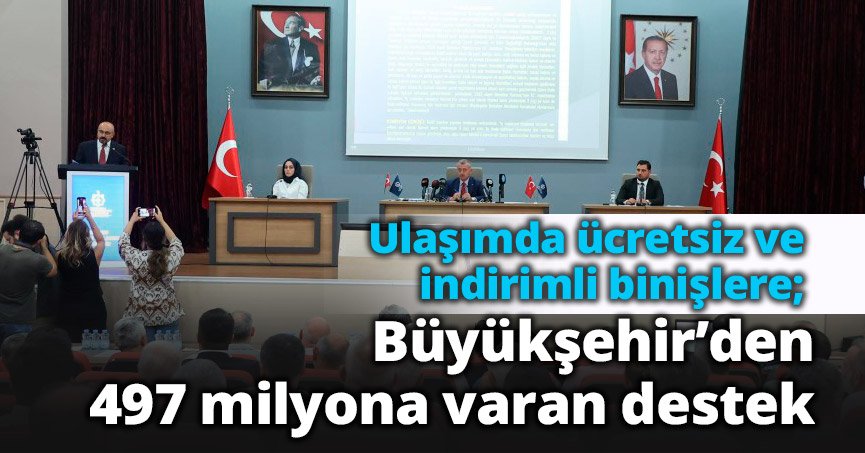 Büyükşehir’den 497 milyona varan destek