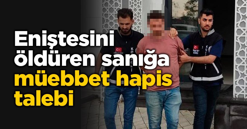 Eniştesini öldüren sanığa müebbet hapis talebi