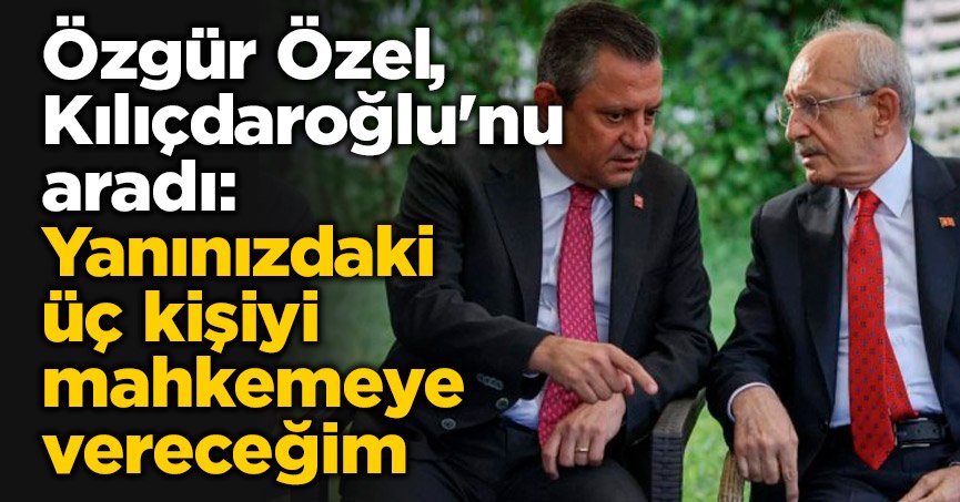 Yanınızdaki üç kişiyi mahkemeye vereceğim