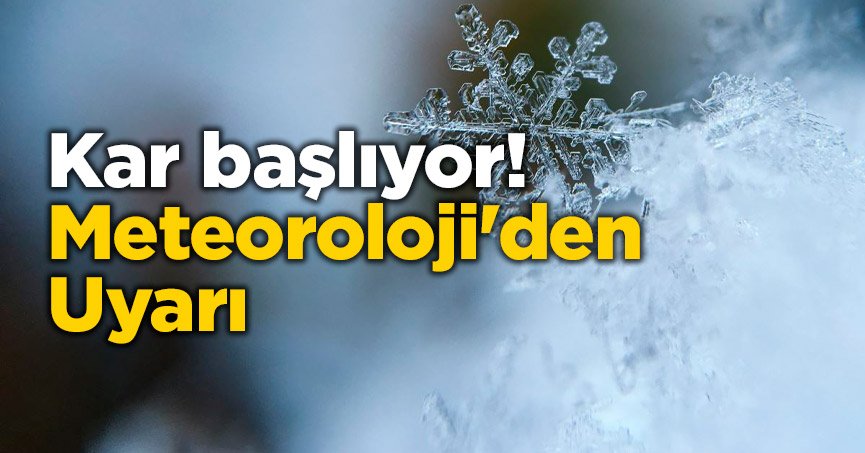 Meteoroloji'den Uyarı