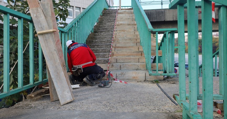 Büyükşehir’den Kuruçeşme SGK üst geçidine tadilat