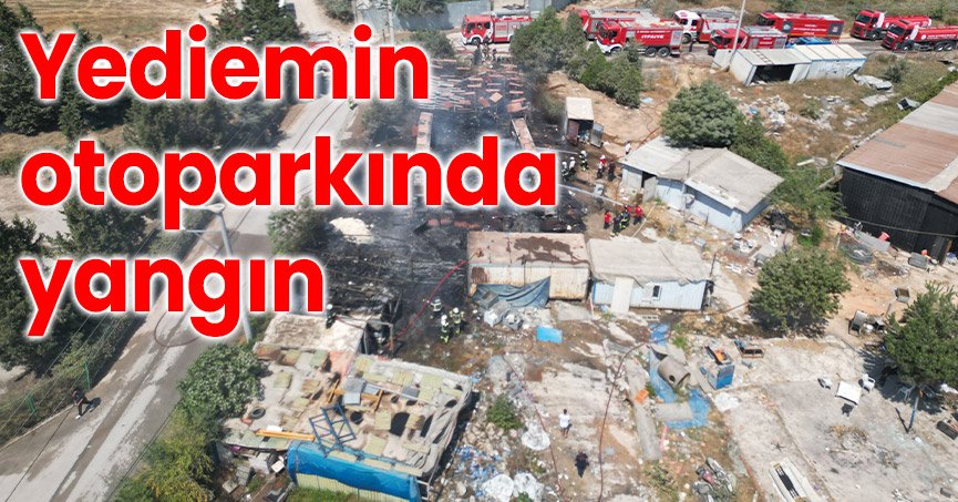 Yediemin otoparkında yangın