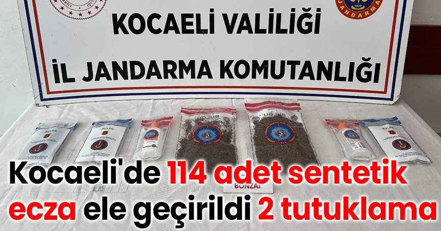 Kocaeli'de 114 adet sentetik ecza ele geçirildi: 2 tutuklama