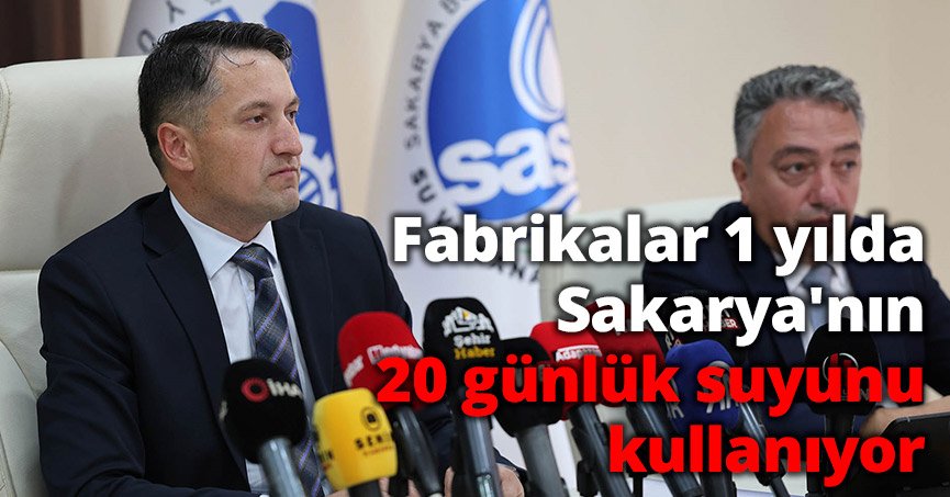Fabrikalar 1 yılda, Sakarya'nın 20 günlük suyunu kullanıyor