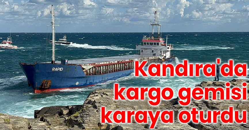 Kandıra'da kargo gemisi karaya oturdu