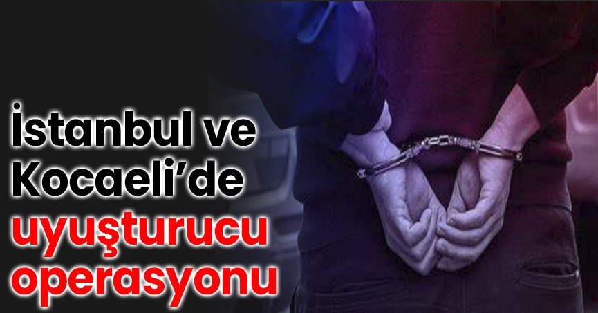 İstanbul ve Kocaeli’de uyuşturucu operasyonu 