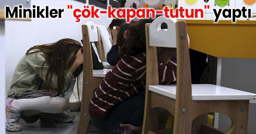 Minikler hem deprem çantası hazırladı hem 