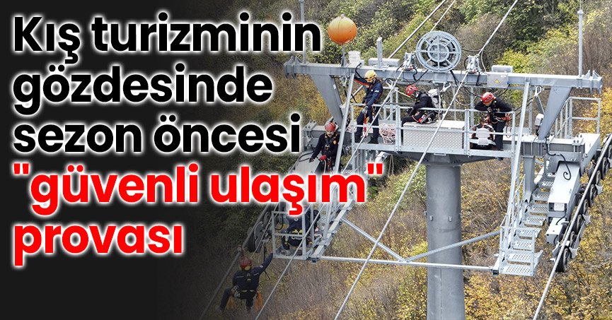  Kartepe Teleferik hattında gerçeği aratmayan kurtarma tatbikatı