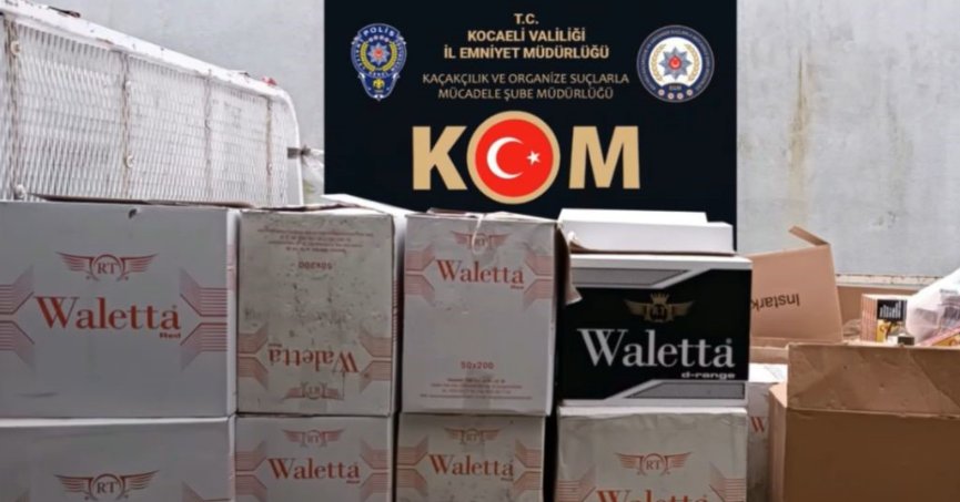 500 bin lira değerinde kaçak tütün ve makaron ele geçirildi