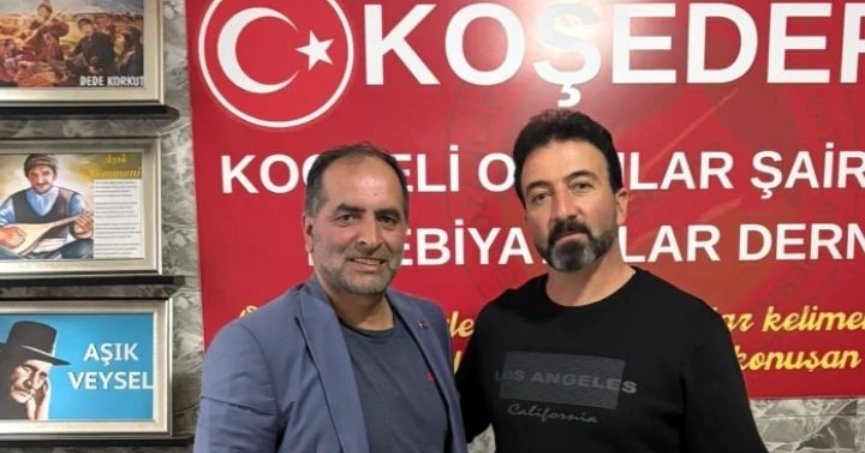 ŞAİR VE HALK OZANI SERDAR ALYAKUT’TAN KOŞEDER’E ZİYARET