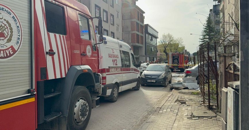 Güzellik merkezinin bulunduğu binada korku dolu anlar