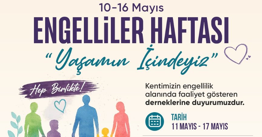 Engelliler Haftası’nda dernekler İzmit Belediye Meydanı’nda buluşacak