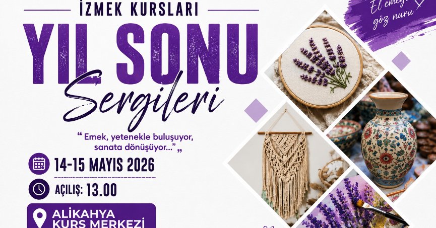 İZMEK Alikahya Kurs Merkezi’nde yılsonu sergisi heyecanı