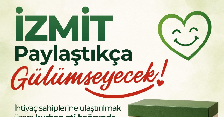 İzmit Belediyesinden Kurban Bayramı’nda dayanışma çağrısı