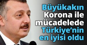 Büyükakın Korona ile mücadelede Türkiye’nin en iyisi oldu