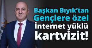 Bıyık’tan Gençlere özel internet yüklü kartvizit!