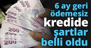 6 ay geri ödemesiz kredide şartlar belli oldu
