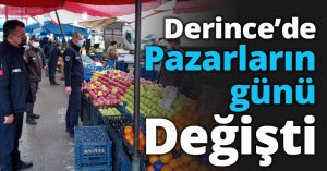 Derince’de Pazarların Günü Değişti