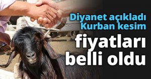 Diyanet açıkladı Kurban kesim fiyatları belli oldu
