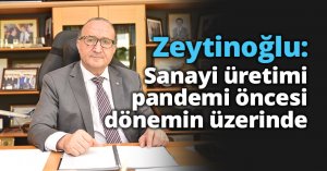 Zeytinoğlu:  Sanayi üretimi pandemi öncesi dönemin üzerinde