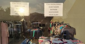 İlçe başkan yardımcısından ücretsiz mağaza
