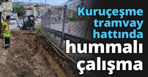 Kuruçeşme tramvay hattında hummalı çalışma